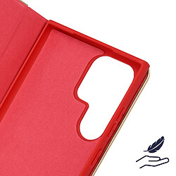 Acheter Avizar Étui pour Samsung Galaxy S23 Ultra Porte-carte et Support vidéo Rouge et Doré