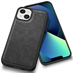 Coque en TPU + PU anti-rayures, rétro pour votre iPhone 13 mini 5.4 pouces - noir