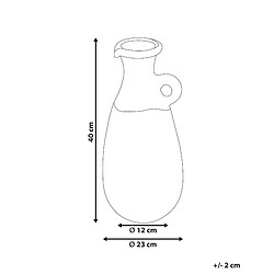 Avis Beliani Vase décoratif VELIA fait à la main Céramique 40 cm Bleu