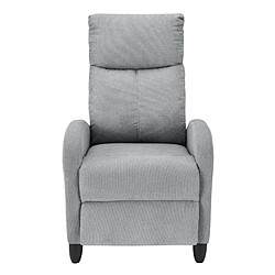 Fauteuil Relaxant Bregenz Inclinable et Repose-Pieds Textile Gris clair [en.casa] pas cher