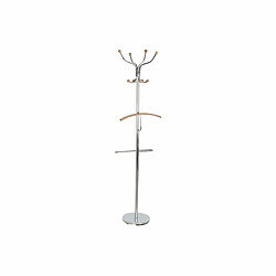 porte-manteaux DKD Home Decor Argent Acier Bois d'hévéa (45 x 42 x 180 cm)