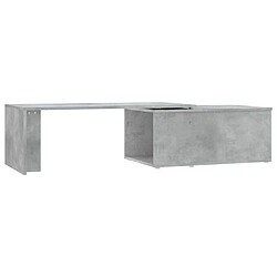 vidaXL Table basse gris béton 150x50x35 cm bois d'ingénierie