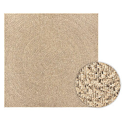 vidaXL Tapis ZIZUR 120x120 cm aspect de jute intérieur et extérieur