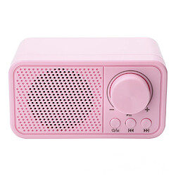 General Haut-parleur Bluetooth rétro portable, haut-parleur Bluetooth couleur Candy Cute, design rétro élégant, adorable haut-parleur pour chambre, décoration de bureau, cadeau idéal pour enfants, filles, femmes (rose) 