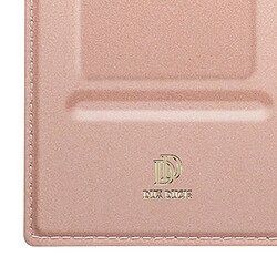 Dux Ducis Étui pour Samsung Galaxy S24 Ultra Clapet Porte-carte Support Vidéo Rose Champagne