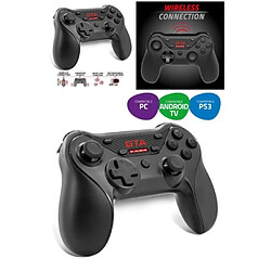 Advance Manette sans fil Rechargeable GTA Compatible PC, PS3 & ANDROID TV Noir et Rouge Manette Ergonomique joystick Asymétrique - Autonomie