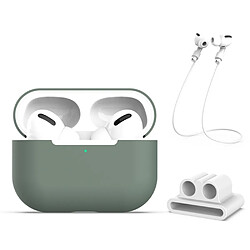 Coque en silicone avec sangle vert pour votre Apple AirPods Pro