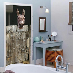 PLAGE 141005 Sticker trompe l'oeil porte -WC, 204 x 83 cm pas cher