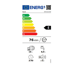 Lave-vaisselle 60cm 10 couvert 46db blanc - SPS2HKW58E - BOSCH