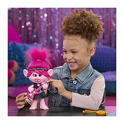 Hasbro Les Trolls 2 Tournee Mondiale de DreamWorks - Figurine Poupee Poppy Pop + Rock pas cher