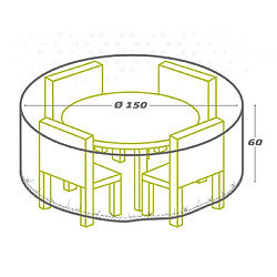 Acheter Étui de protection Aktive Ø 150 cm Tables 150 x 60 x 150 cm (6 Unités)