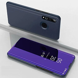 Wewoo Coque EElectroplating Mirror - Étui en cuir à rabat horizontal pour Huawei Honor 10i / Nova 4 Liteavec support violet bleu