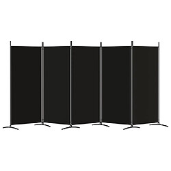 Avis vidaXL Cloison de séparation 5 panneaux Noir 433x180 cm Tissu