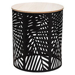 Atmosphera, Createur D'Interieur 2 Tables d'appoint design métal bois Contempo - Noir