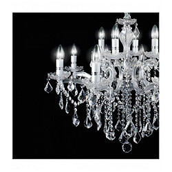 Ideal Lux Suspension Chromée en cristal FLORIAN 12 ampoules