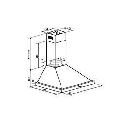 Avis Hotte décorative murale 90cm 482m3/h inox - AH3419 - AMICA