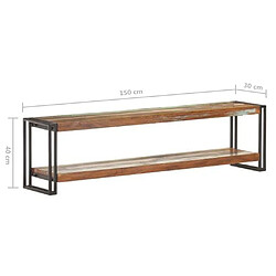 Maison Chic Meuble TV scandinave - Banc TV pour salon 150x30x40 cm Bois de récupération massif -MN11537 pas cher