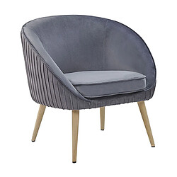 Beliani Fauteuil TROMSO Velours Gris