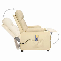 Acheter vidaXL Fauteuil de massage Crème Tissu