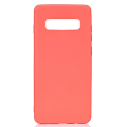 Wewoo Coque Souple TPU Candy Color pour Samsung Galaxy S10 + Rouge