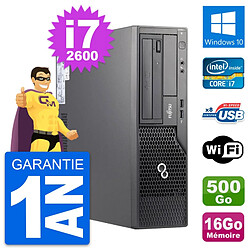 PC Fujitsu Esprimo E500 DT Intel i7-2600 RAM 16Go Disque 500Go Windows 10 Wifi - Occasion