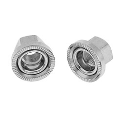 Roue De Vélo BMX / Vélo AXE ECROU 3/8 "Composants Argent - Ensemble De 4pcs