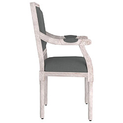 Avis vidaXL Fauteuil gris foncé 54x59x99 cm tissu