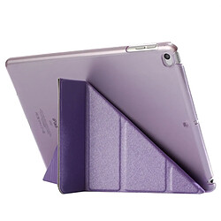 Wewoo Smart Cover Violet pour iPad 9.7 pouces 2017 et Air Silk Texture Horizontal déformation Flip étui en cuir avec trois pliage titulaire pas cher