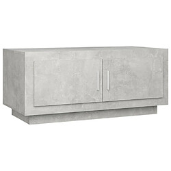 Maison Chic Table basse,Table Console Table d'appoint, Table pour salon Gris béton 102x50x45 cm Bois d'ingénierie -MN63786