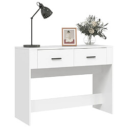 Acheter Maison Chic Table console | Meuble d'entrée | Table d'appoint Blanc 100x39x75 cm Bois d'ingénierie -GKD65600