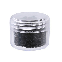 Acheter Lot 500 Silicone 5mm Doublé Micro Anneaux Nano Perle Extensions Cheveux Noir