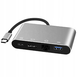 GUPBOO Concentrateur USB-C Adaptateur HDMI 4K LAN RJ45 USB 3.0 PD,JL1098 pas cher