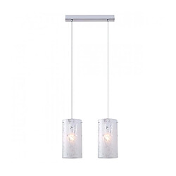 Luminaire Center Suspension moderne Rico Chrome 2 ampoules