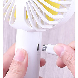 Petit Ventilateur Mini USB Rechargeable étudiant Portable Petit Portable Blanc