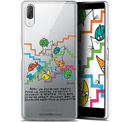 Caseink Coque Pour Sony Xperia L3 (5.7 ) [Gel HD Collection Les Shadoks ? Design L'escalier - Souple - Ultra Fin - Imprimé en France]