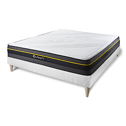 Sleepfit Ensemble 140x200 matelas ACTIVE + sommier kit blanc