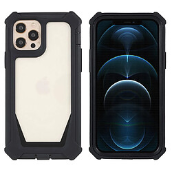 Coque en TPU + acrylique détachable 2-en-1 noir pour votre iPhone 12/12 Pro 6.1 pouces