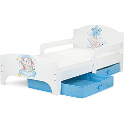 Leomark Lit d'Enfant SMART Toddler couleur blanche Petit éléphant