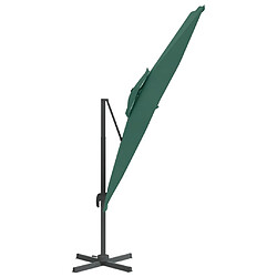 Avis vidaXL Parasol cantilever à double toit Vert 400x300 cm