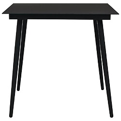 Avis Maison Chic Mobilier à dîner 5 pcs de jardin - Ensemble table et chaises d'extérieur - Salon/Mobilier de jardin classique Corde en coton et acier Noir -MN70680