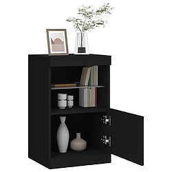 Maison Chic Commode Buffet - Meuble de rangement avec lumières LED noir 41x37x67 cm -GKD97049 pas cher