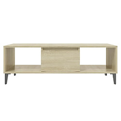 Maison Chic Tabls basse,Table Console pour salon Chêne sonoma 103,5x60x35 cm Aggloméré -MN81927 pas cher