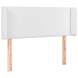 vidaXL Tête de lit avec oreilles Blanc 83x16x78/88 cm Similicuir