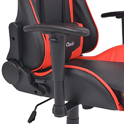 Acheter Helloshop26 Chaise fauteuil siège de bureau informatique étude inclinable Cuir artificiel rouge 02_0024029