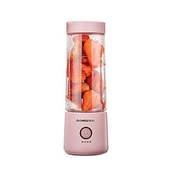 Universal Extracteur de jus de fruits électrique portable 400ml Home USB Rechargeable Smoothie Manufacturer Mixer Machine Sport Bottle Extractor | Extracteur de jus (rose)