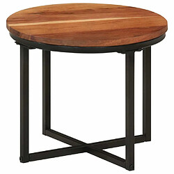 Maison Chic Table basse pour salon | Table à café 35x35x30 cm bois massif acacia et fer -GKD20425