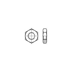 crou hexagonal bas M3 DIN 439 TOOLCRAFT 106994 acier étamé par galvanisation, chromé jaune 100 pc(s)