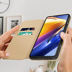 Avis Avizar Housse Xiaomi Poco F4 GT Clapet Magnétique Portefeuille Support Vidéo doré