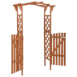 Avis vidaXL Pergola avec portail 116x40x204 cm Bois de sapin massif