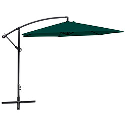 Helloshop26 Parasol meuble de jardin en porte-à-faux 3 m vert 02_0008600